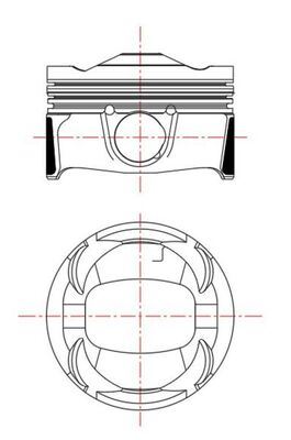 MAHLE 039PI00135000 Motor Piston Segman 75.00mm Std Opel Crossland X Citroen C3 C4 Peugeot P208 P308 P3008 17- B 12xhl Eb2dt